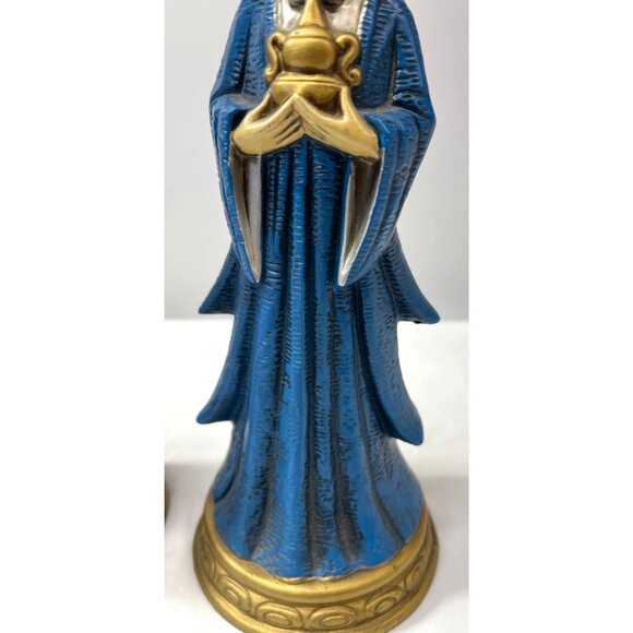 Hand-Painted Nativity Figurines Set Of 2 Kings With Gold Accents - Picture 5 of 8